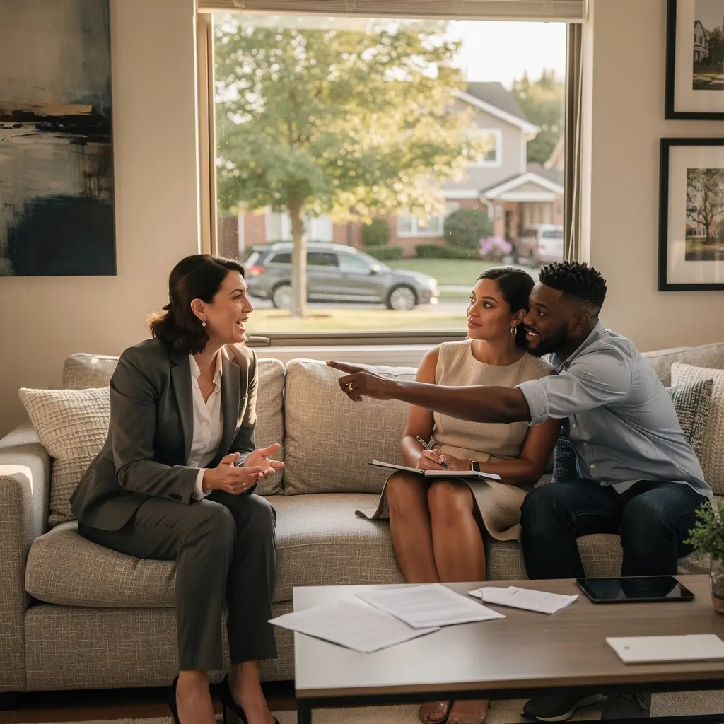 Изображение карты США с отмеченными регионами, где доступна помощь в покупке недвижимости.