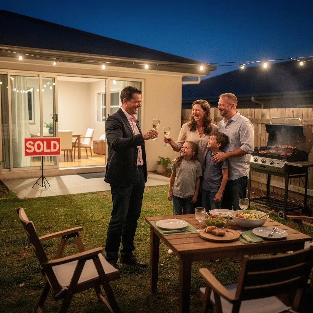 Консультант по покупке недвижимости обсуждает с клиентом детали сделки.