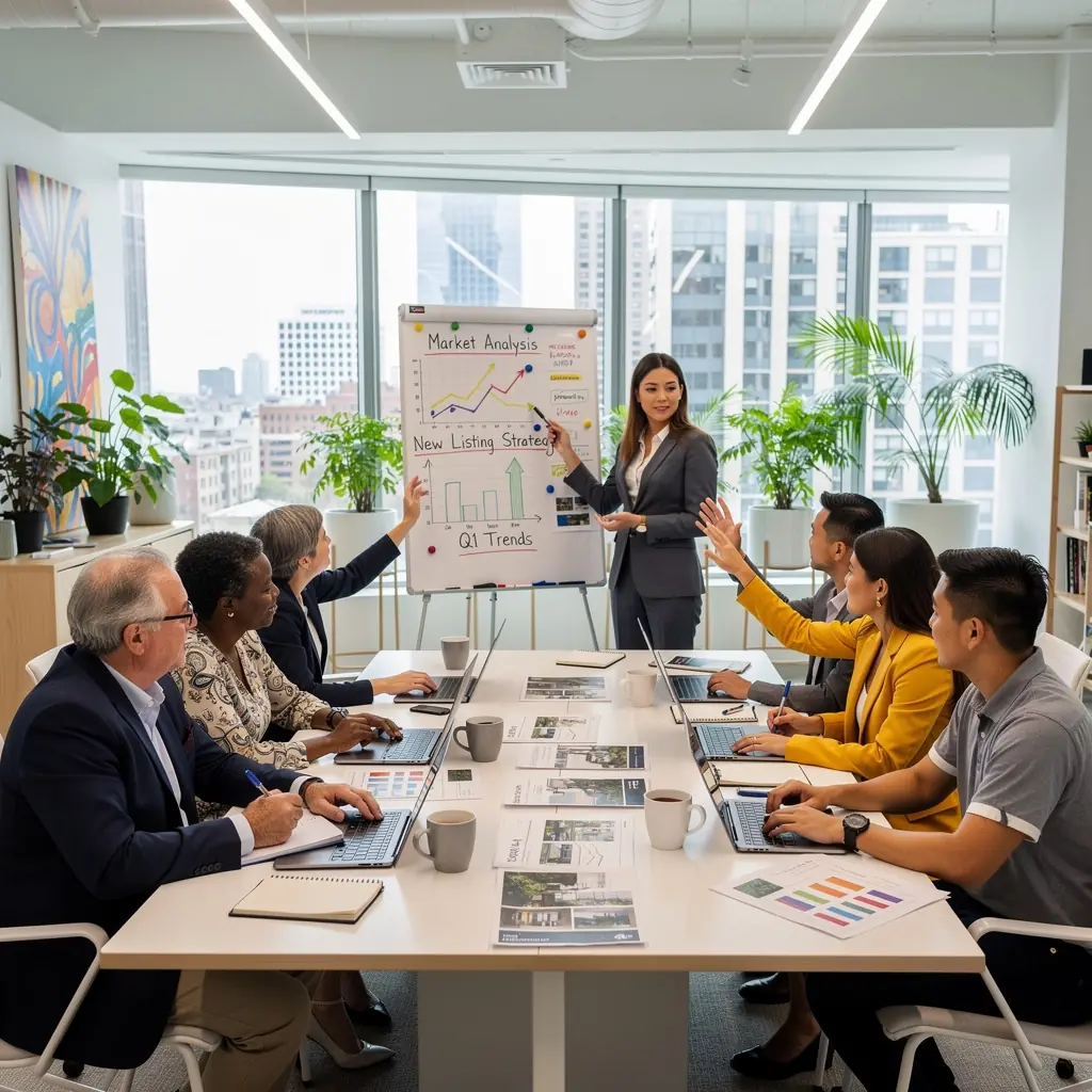 Специалист проводит переговоры по цене квартиры с продавцом.